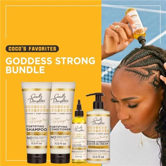 X Coco Gauff Goddess Strong Bundle: Hair Care Kit with Shampoo, Conditioner - Picture 4 of 7